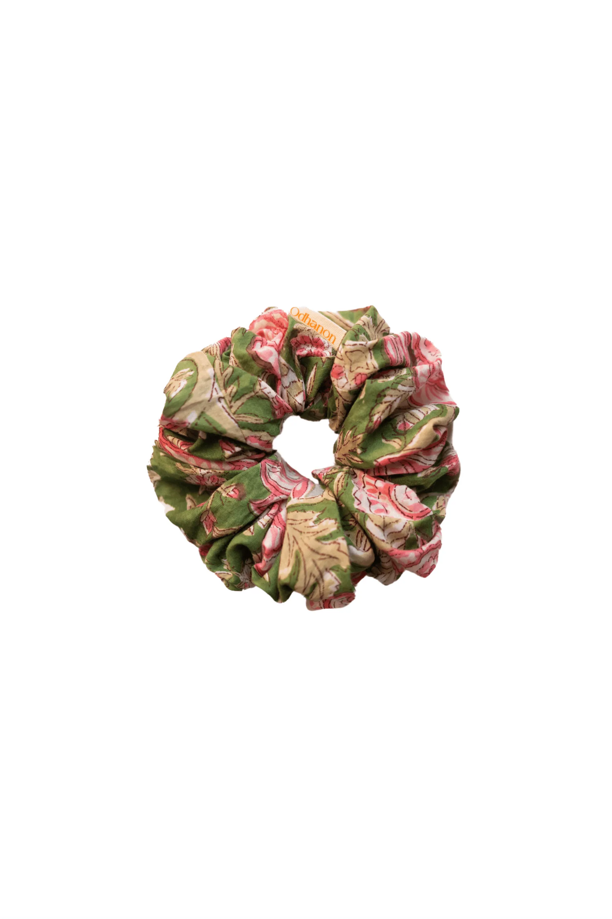 Floral Green Scrunchy - Odhanon