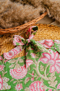 Green Bandana Pink Florals - Odhanon