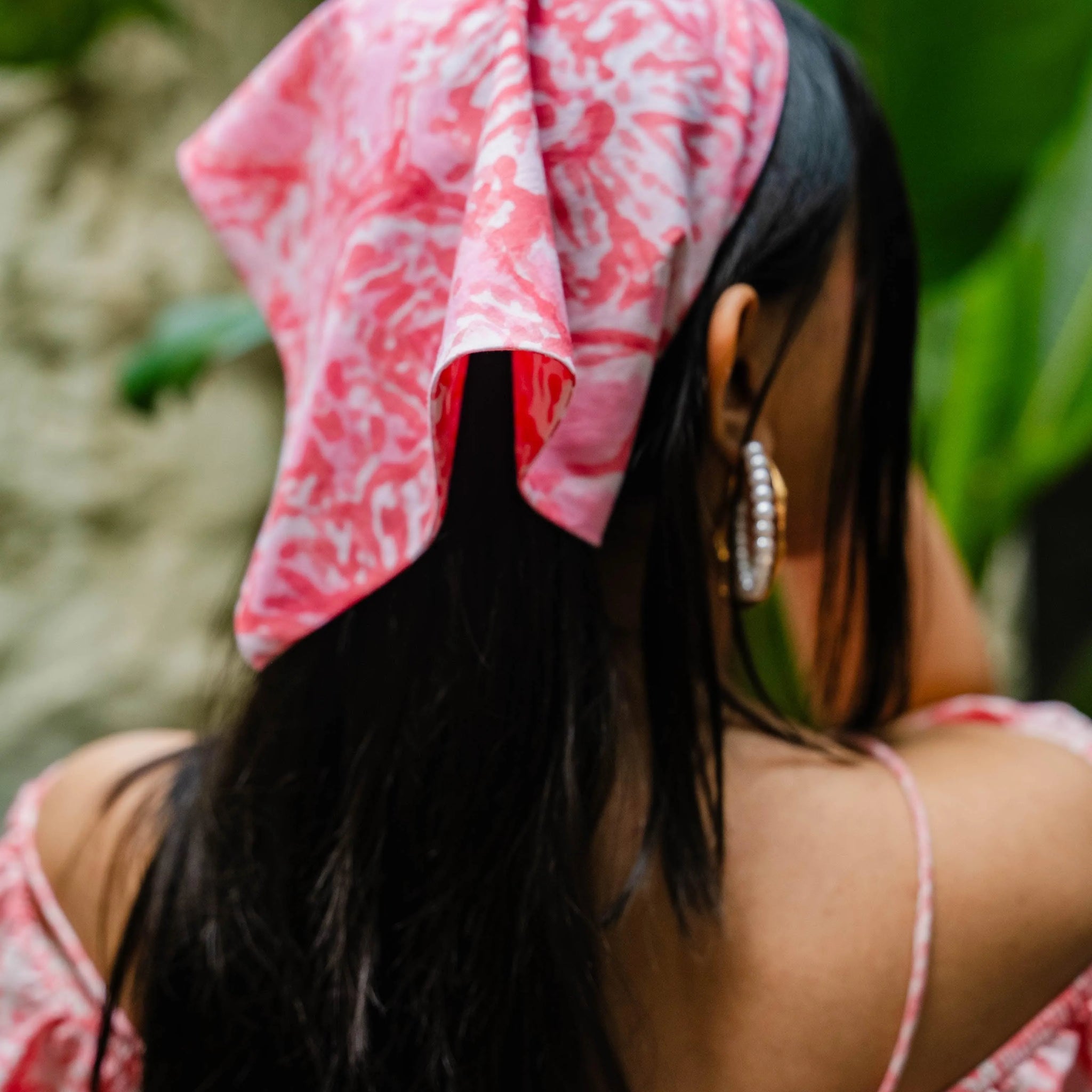 Pink Floral Bandana - Odhanon