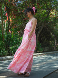 Pink Flare Maxi Dress - Odhanon