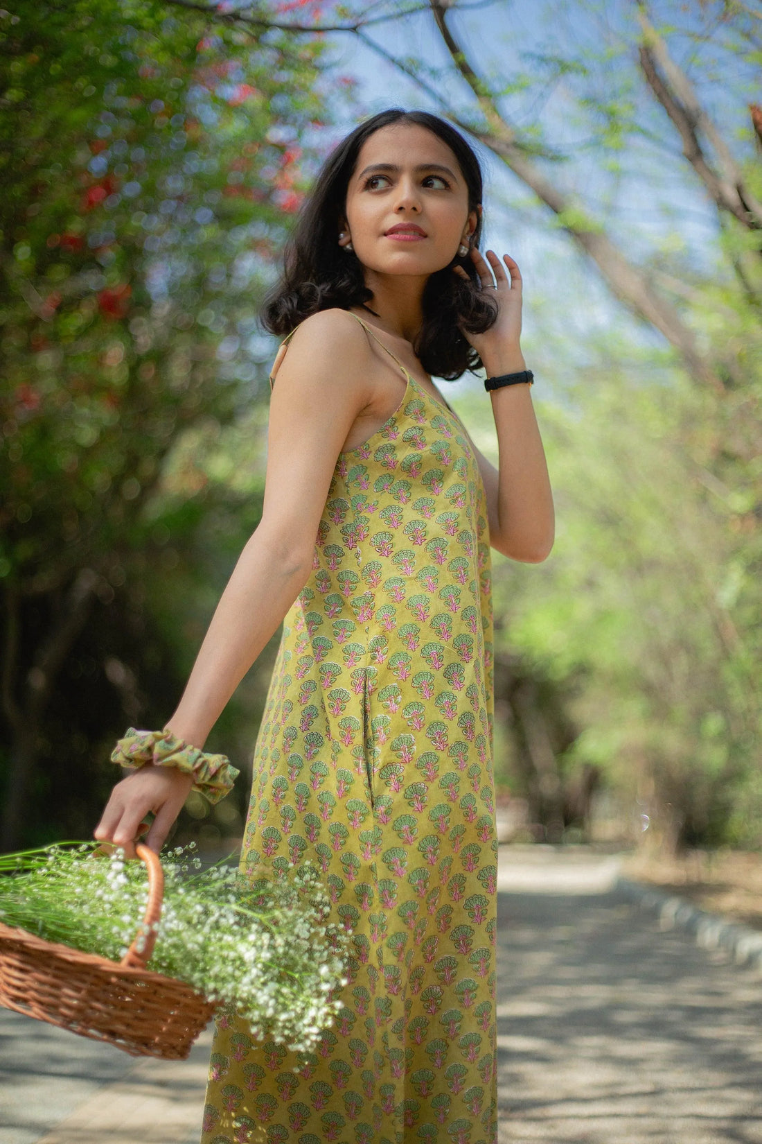 Green Slip Midi Dress - Odhanon