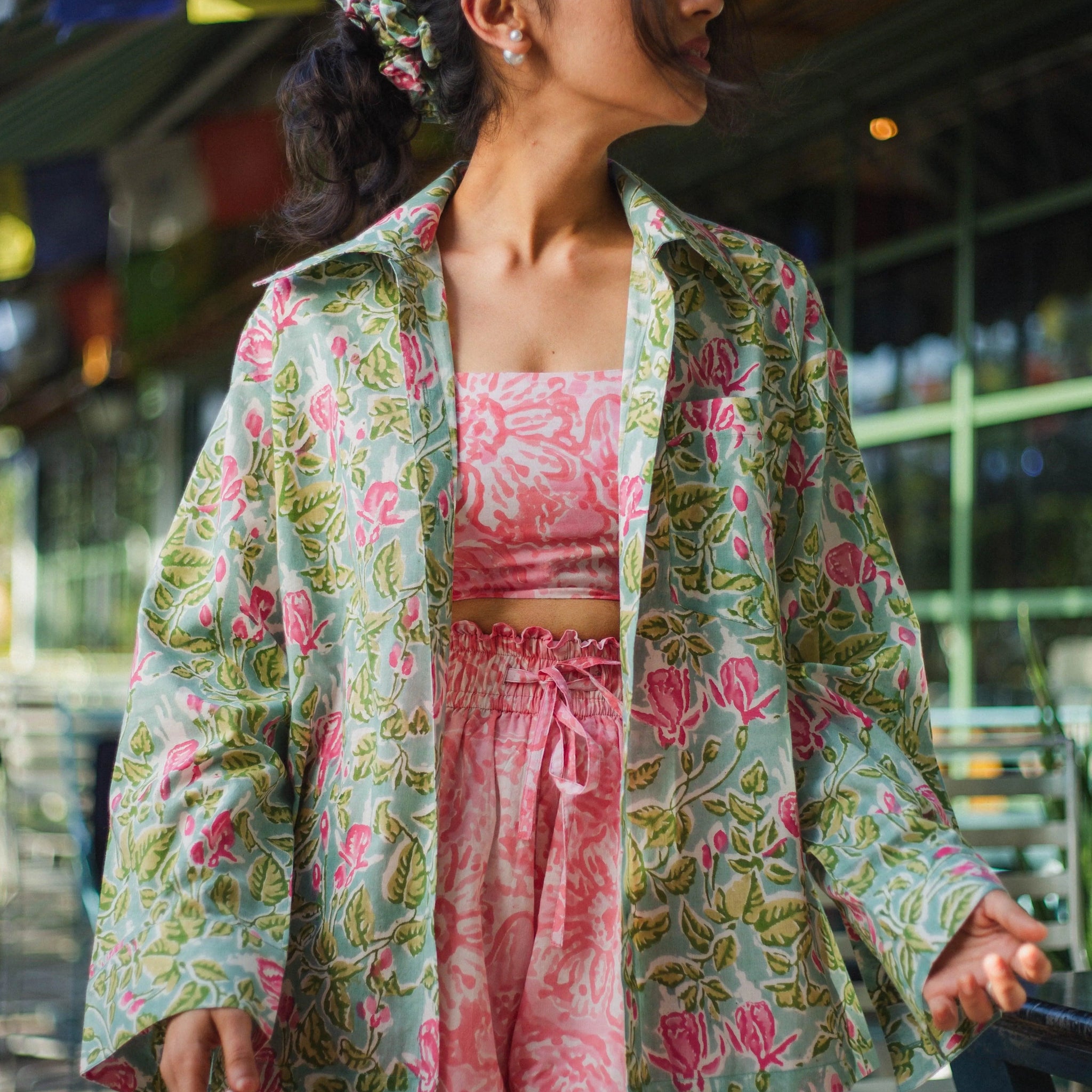 Oversized Floral Shirt - Odhanon